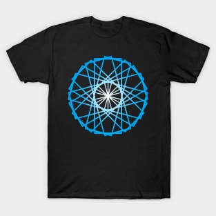 Unique glowing blue cogwheel T-Shirt